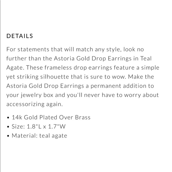 Kendra Scott Astoria drop earring in Teal Agate - Picture 5 of 10